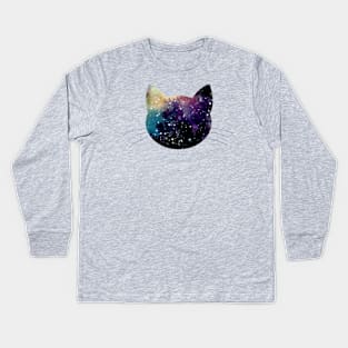 Cat and Nebula Kids Long Sleeve T-Shirt